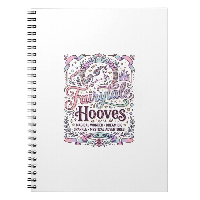 Carnet Conte de fées licorne sabots Création de merch ori (Devant)