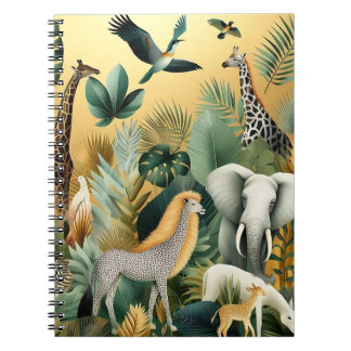 Carnet Contemporary exotic animals and birds 1 gold