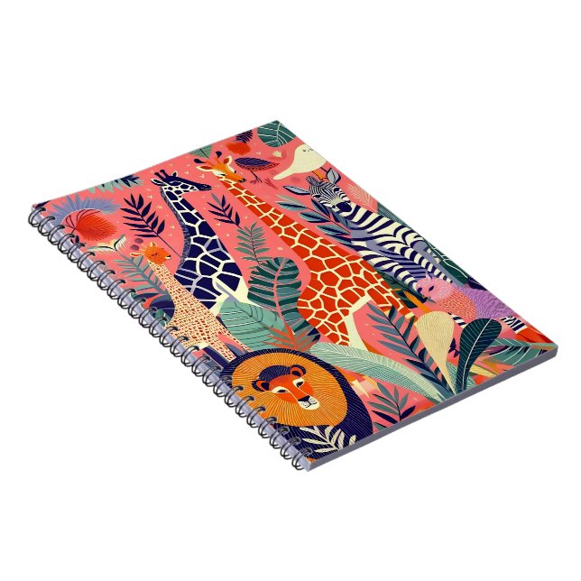Carnet Contemporary exotic animals and birds 1 pink (Côté Droit)