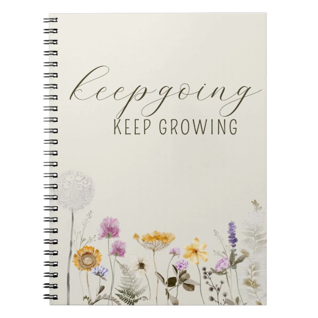 Carnet Continuer à continuer à augmenter le Fleur sauvage (Devant)