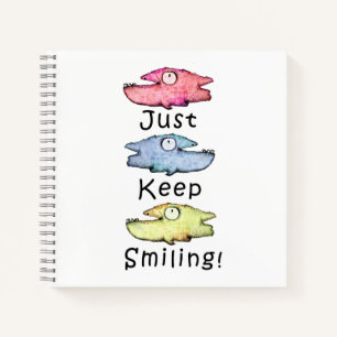 Carnet Continuez à sourire ! Poisson coloré et édenté