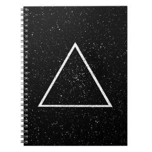 Carnet Contour blanc de triangle sur l'arrière - plan