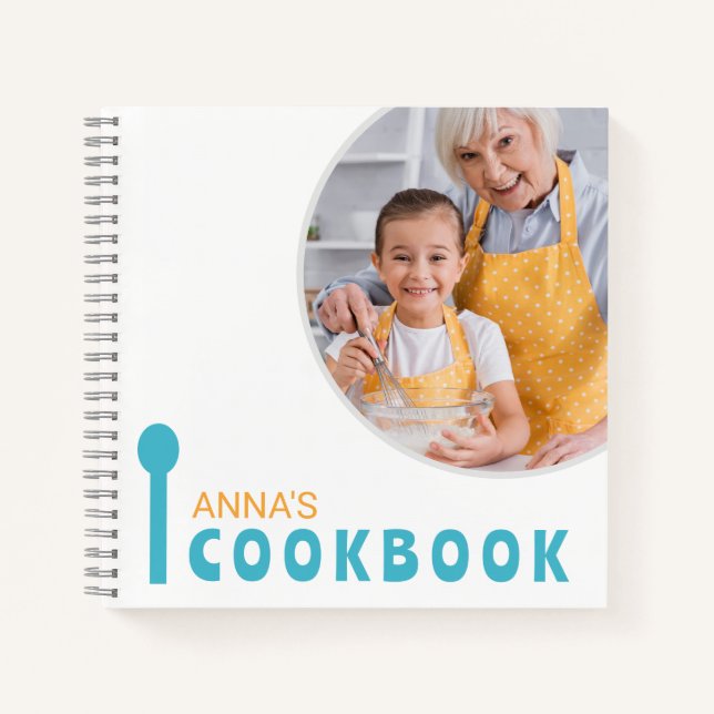 Carnet Cookbook personnalisé (votre photo) (Devant)