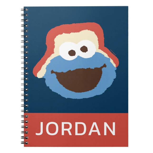 Carnet Cookie Monster Woodland Face | Ajouter Votre Nom (Devant)
