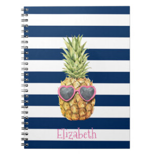 Carnet Cool ananas Marine Bleu raypes