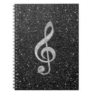 Carnet Cool argent parties scintillant effet brillant tre