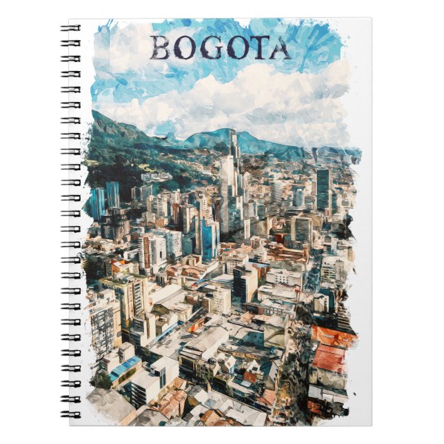 Carnet Cool Bogota Colombie Ville Voir aquarelle (Devant)