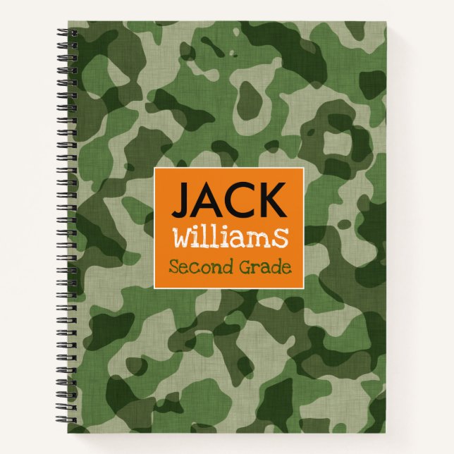 Carnet Cool Camo Camouflage Spirale (Devant)