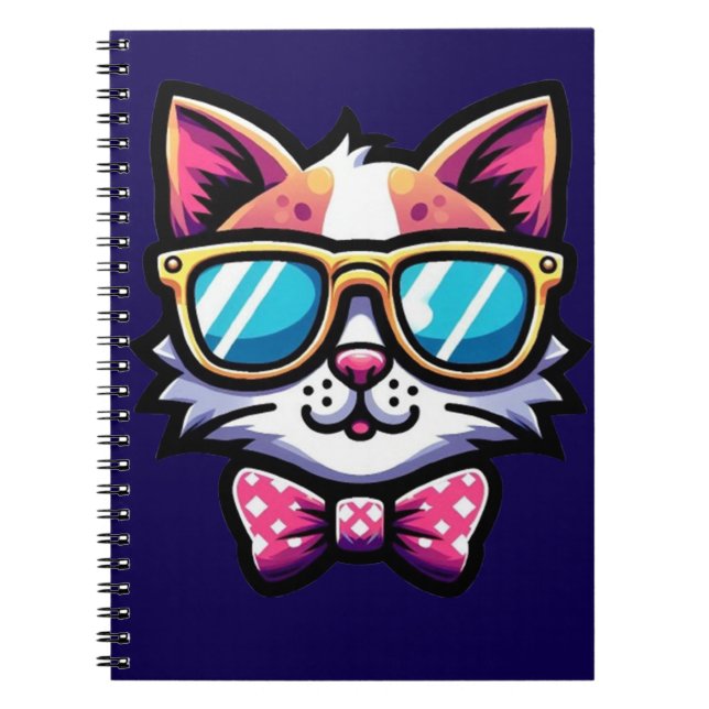 Carnet Cool Cat Notebook – Fun & Stylish Stationery (Devant)
