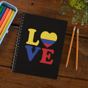 Carnet Cool Colombie Drapeau Amour