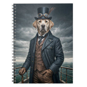 Carnet Cool Elégant Victorian Steampunk Labrador Chien Ar
