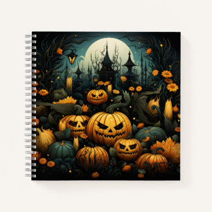 Carnet Cool Halloween Motif sans couture Awesome Citrouil
