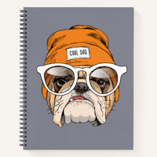 Carnet Cool Hipster Bulldog