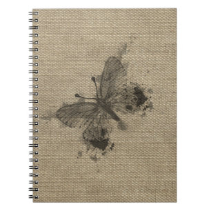 Carnet Cool mignon taches gris tendance papillon vintage