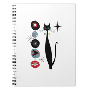 Carnet Cool moderne du milieu du siècle Chat Kabob Design
