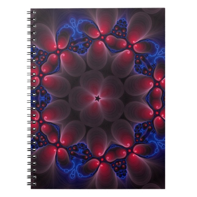 Carnet Cool Purple Digital Fractal Art (Devant)