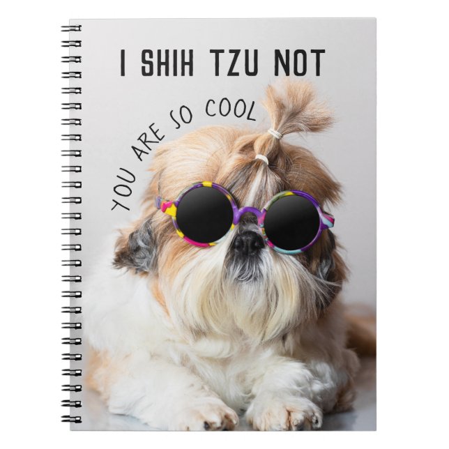 Carnet Cool Shih Tzu Pas amusant Lunettes de soleil migno (Devant)