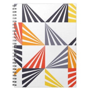 Carnet Cool, unique, tendance, urbain, triangles colorés