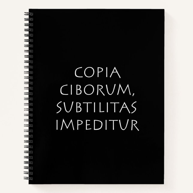Carnet Copia ciborum subtilitas impeditur (Devant)