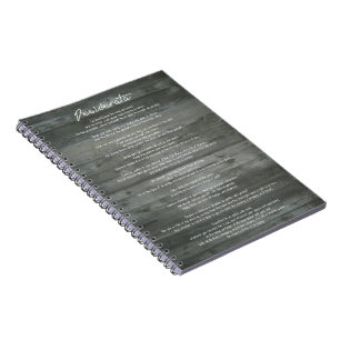 Carnet Copie inspirée "a désiré choses" de desiderata
