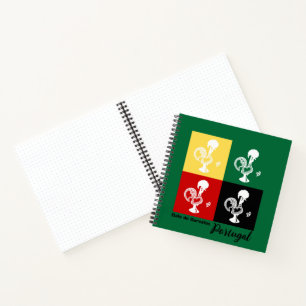 Carnet Coq portugais de Barcelos coloré motif