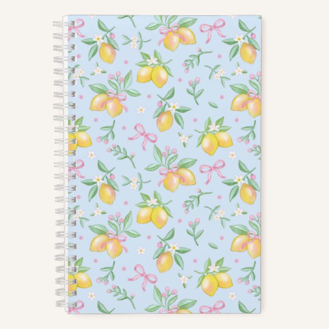 Carnet Coquette Bleu Citron (Recto)
