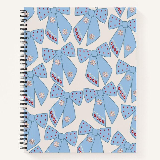 Carnet Coquette Bows Bleus (Devant)