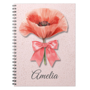 Carnet Coquette Poppy Journal Floral Rose