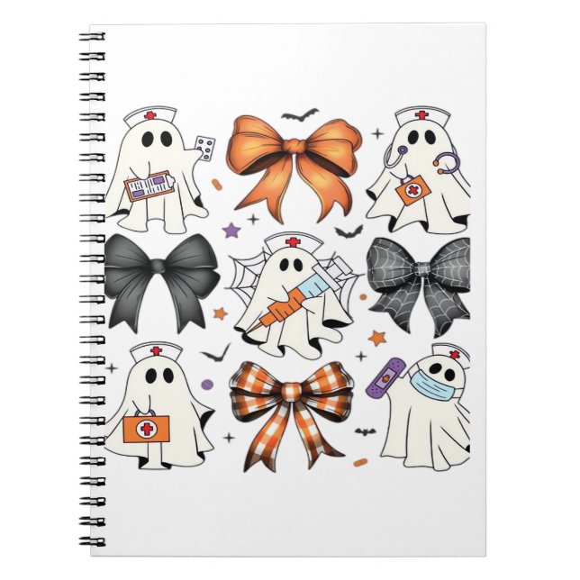 Carnet Coquette T-shirt classique pour infirmière fantôme (Devant)