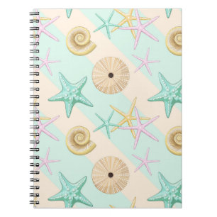 Carnet Coquillages Retro Pastel Sea Life