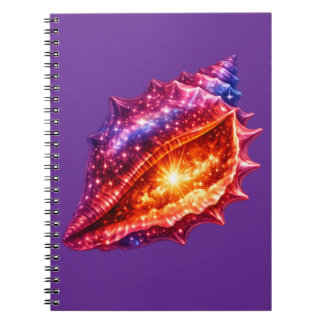 Carnet Coquille de galaxie cosmique étoiles design nautiq
