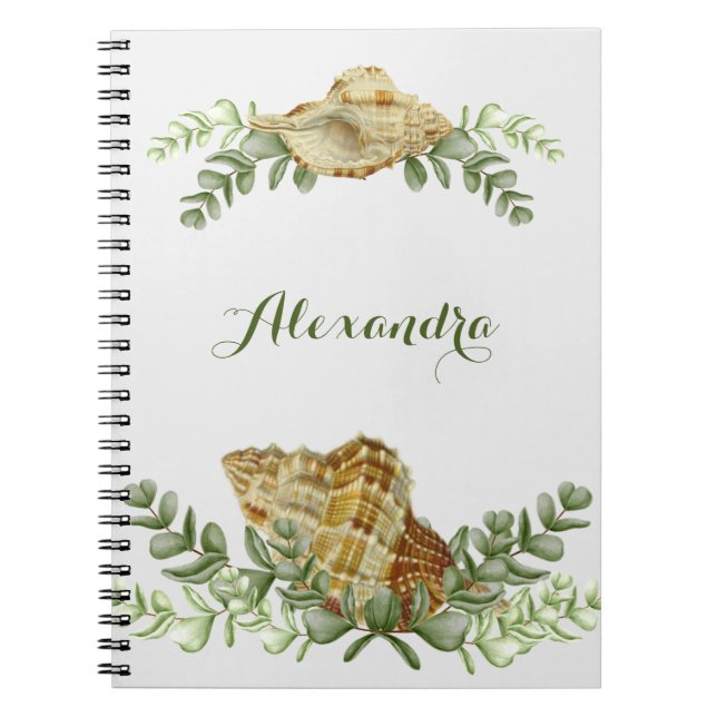 Carnet Coquille de verdure Coquille de crème marine Coast (Devant)