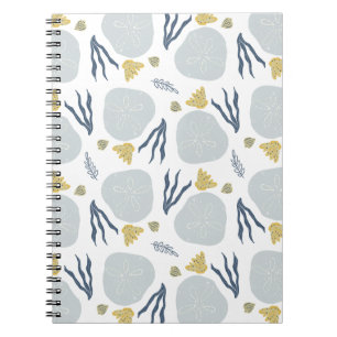 Carnet Coquilles de dollars de sable d'été motif de plage