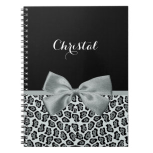 Carnet Corail chic et Jaguar noir Imprimer Bow rouge clai