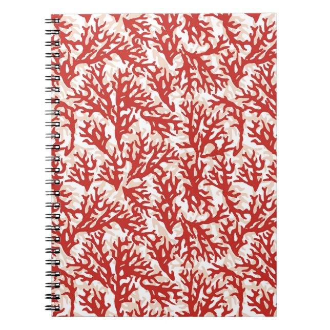 Carnet Corail rouge Motif 2 (Devant)