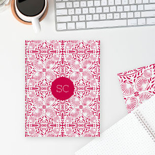 Carnet Corail Sheashell Monogram Rose Élégant Chic