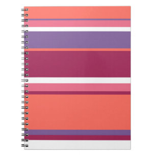 Carnet Corail vivant, rouge et violet