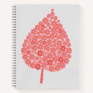 Carnet Coral Floral Leaf Design – Boho Botanical Leaf Mad