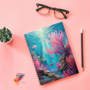 Carnet Coral Reef Océan Abstrait Art moderne