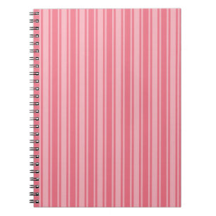 Carnet Coral rose bonbons rayures