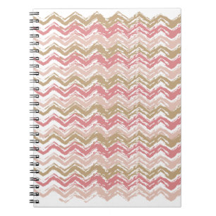 Carnet Coral Spice Scribble ZigZag Chevron Motif