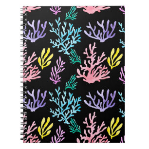 Carnet Coraux aquarelle peint sans couture motif