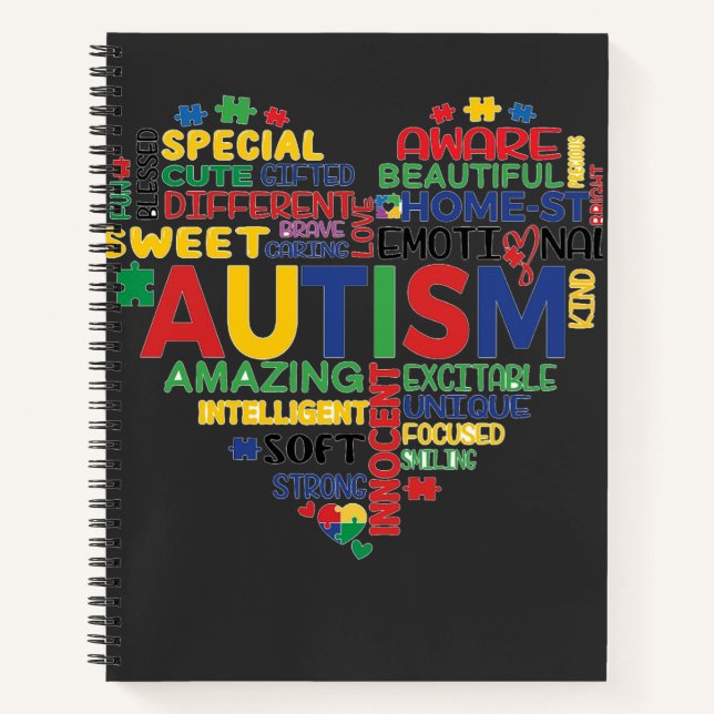 Carnet  corazon autismo (Devant)