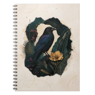 Carnet Corbeau botanique de minuit
