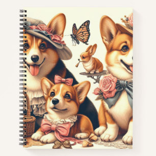 Carnet Corgi cardigan gallois Vintage