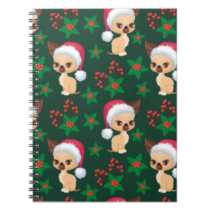 Carnet Corgi Chien Chien Chien Elf Père Noël Festif Joyeu