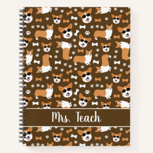 Carnet Corgi Chiens drôle mignon Personnalisé