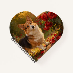 Carnet Corgi dans les Roses V