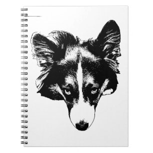 Carnet corgi serein à l'encre