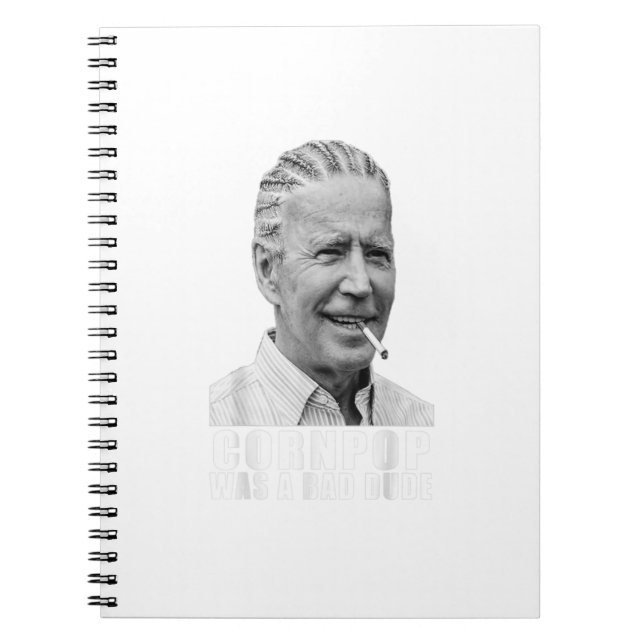 Carnet Corn Pop Était Mauvais Mec Biden Drôle (Devant)
